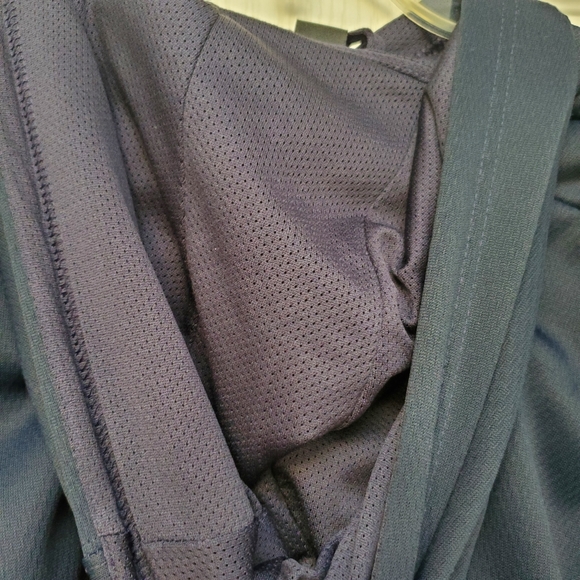 Adidas Women's Originals Shine Logo Navy Blue Mesh lining sweatshirt size Large - Picture 9 of 10